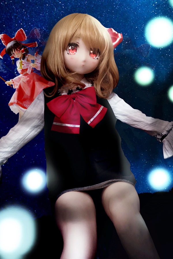Touhou Super Cute Big Eyes Blonde Anime Sex Doll Rumia 135cm