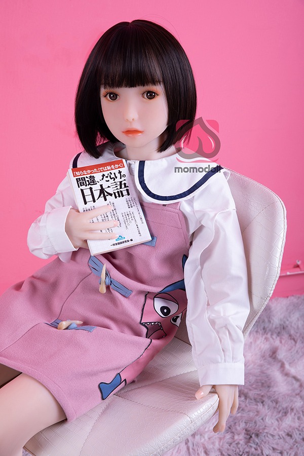 Japanese Black Short Hair Flat Chest Sex Doll Monroe 128cm