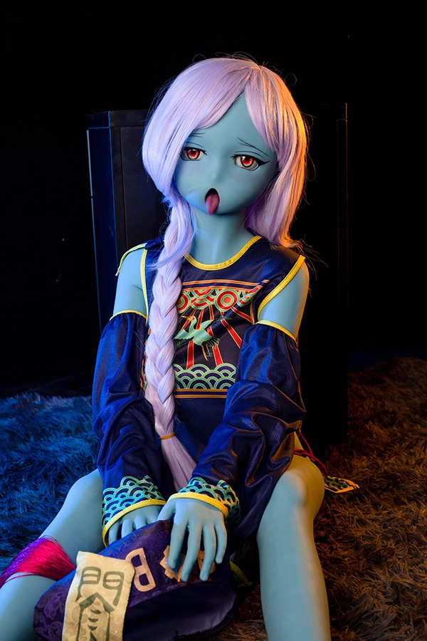 Cute Blue Skin Tone Zombie Sex Doll Kira 145cm