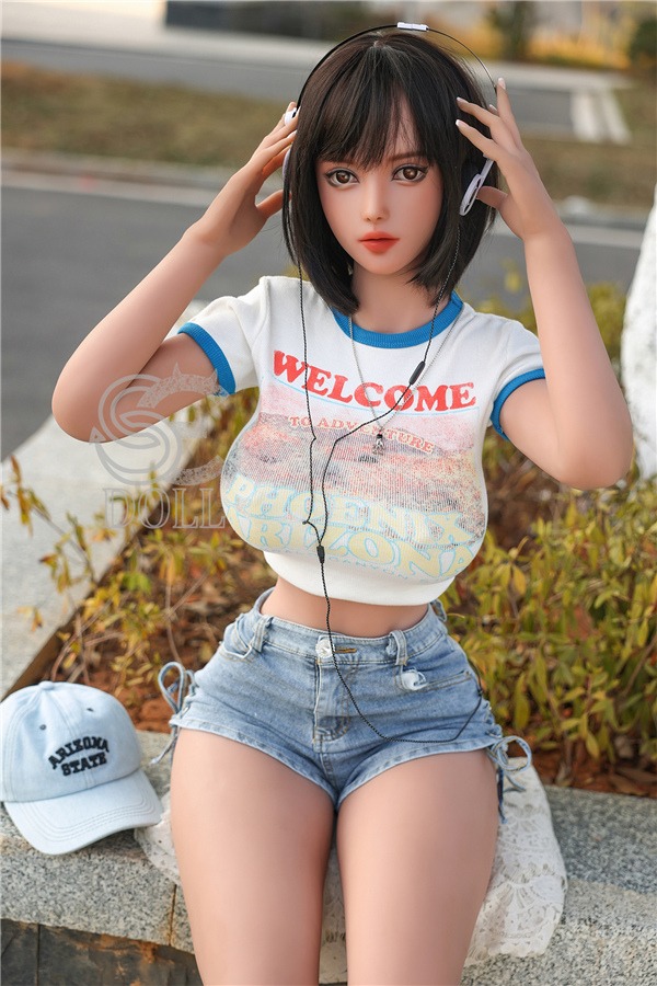 Realistic Cute Black Short Hair Sex Doll Azalea 161cm