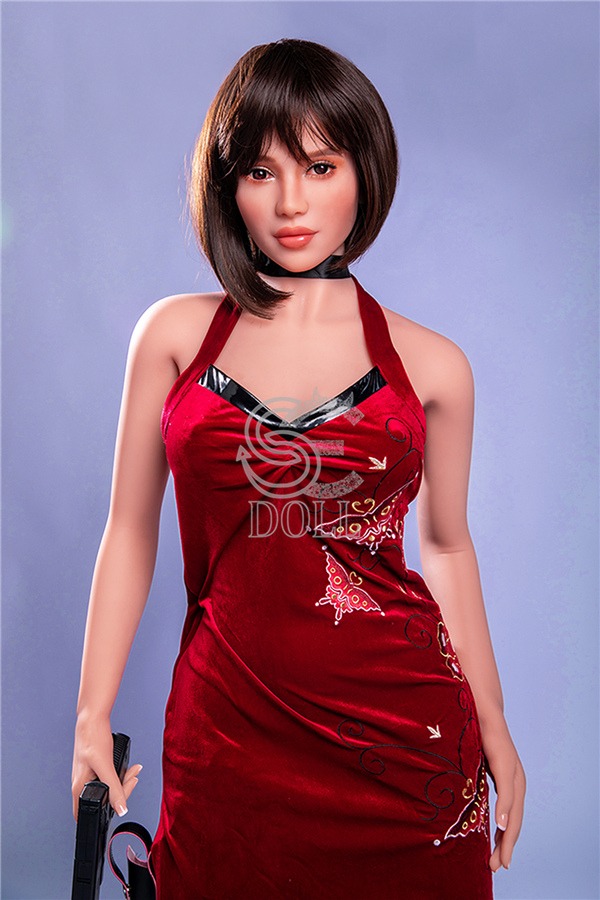 Real Life Black Short Hair Sex Doll Lina 163cm