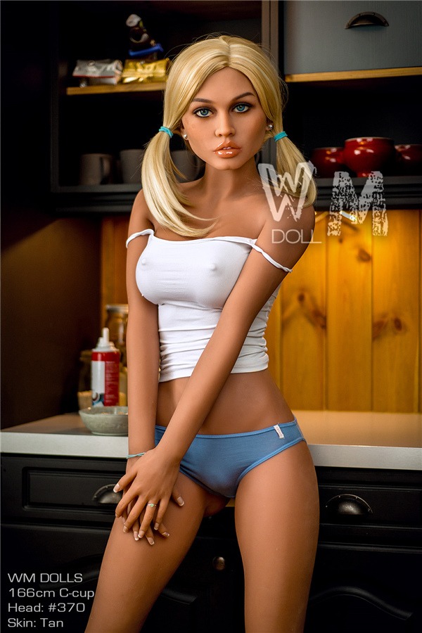 Realistic Blonde Twin Ponytail Sex Doll Analia 166cm