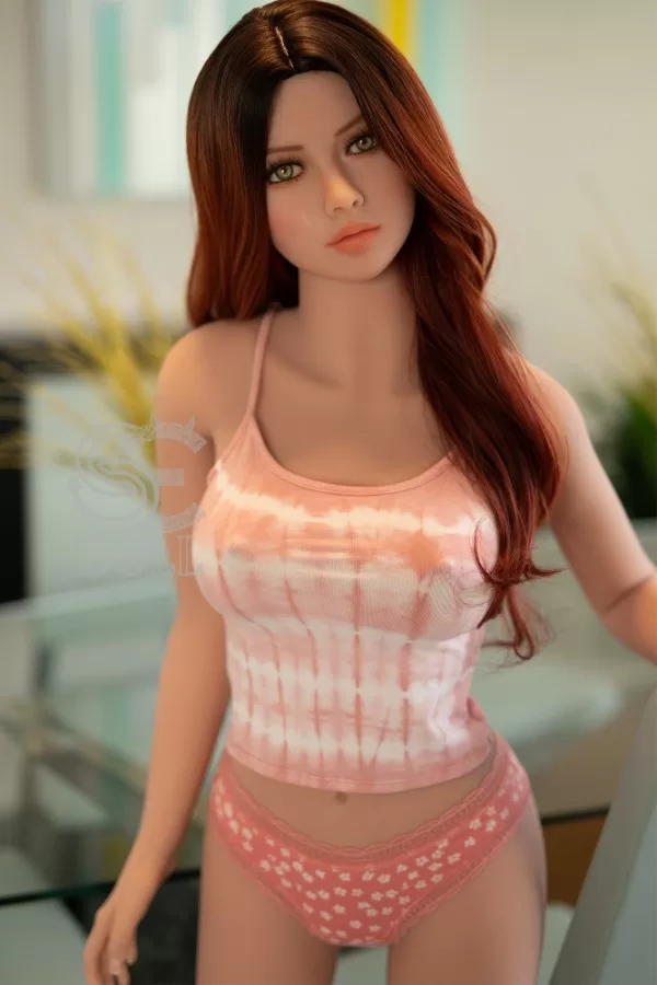 New Brown-red Long Hair Sex Doll Nalani 158cm